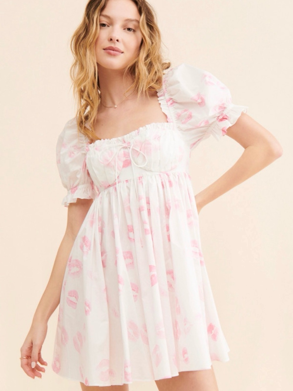 Selkie Kiss on the Lips Bebe Seashell Babydoll Mini Dress XS